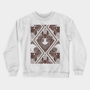 Moon Bunny Seamless Surface Pattern Crewneck Sweatshirt